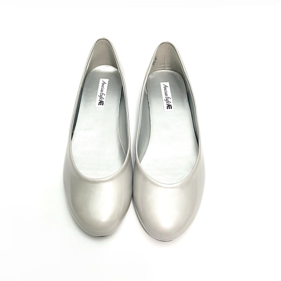 American Eagle By Payless Shoes - Vintage Y2K deadstock gray vegan leather slip on ballet flats